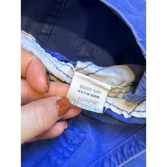 Vintage 90s Osh Kosh B' Gosh Blue Denim Unisex Childrens Short Overalls Size 5 - Picture 4 of 8